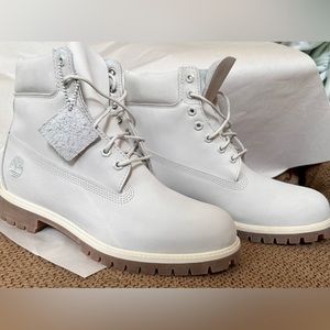 Mens Timberland 6 Inch Waterproof Boots Smoke White New Without Box Size 11